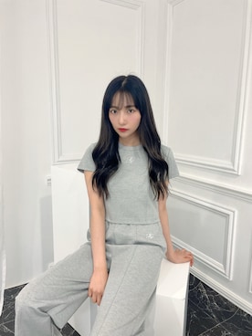 「ANDGEEBEE（アンジービー）のアイテム（パンツ）」を使った、村瀬紗英さん（レディース・159cm）の夏コーディネート