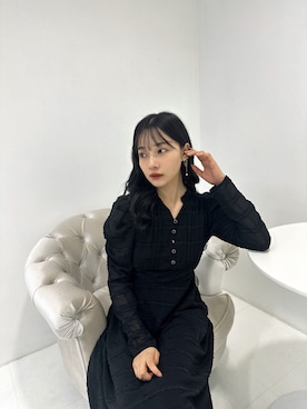 「ANDGEEBEE（アンジービー）のアイテム（ワンピース/ドレス）」を使った、村瀬紗英さん（レディース・159cm）の秋コーディネート