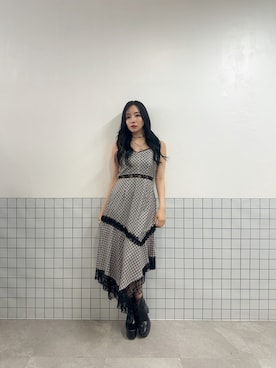 「ANDGEEBEE」｜村瀬紗英さん（レディース・159cm）の夏コーディネート