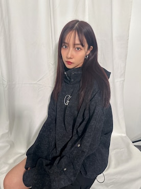 「ANDGEEBEE（アンジービー）のアイテム（トップス）」を使った、村瀬紗英さん（レディース・159cm）の冬コーディネート