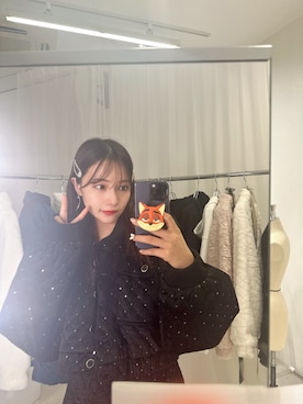 「ANDGEEBEE（アンジービー）のアイテム（ジャケット/アウター）」を使った、村瀬紗英さん（レディース・159cm）の冬コーディネート