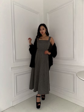 「ANDGEEBEE（アンジービー）のアイテム（ワンピース/ドレス）」を使った、村瀬紗英さん（レディース・159cm）の秋コーディネート