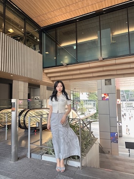 「ANDGEEBEE（アンジービー）のアイテム（その他トップス）」を使った、村瀬紗英さん（レディース・159cm）の秋コーディネート