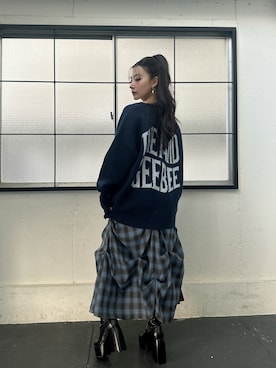 「ANDGEEBEE（アンジービー）のアイテム」を使った、村瀬紗英さん（レディース・159cm）の冬コーディネート