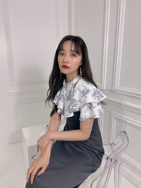 「ANDGEEBEE（アンジービー）のアイテム（シャツ/ブラウス）」を使った、村瀬紗英さん（レディース・159cm）の夏コーディネート