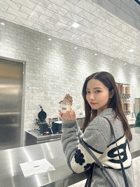 「SINOON（シヌーン）のアイテム」を使った、村瀬紗英さん（レディース・159cm）の春コーディネート