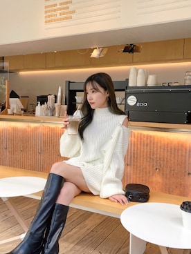 村瀬紗英さん（レディース・159cm）の冬コーディネート