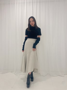 「ANDGEEBEE（アンジービー）のアイテム（シューズ）」を使った、村瀬紗英さん（レディース・159cm）の春コーディネート
