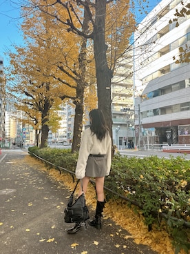 「ANDGEEBEE（アンジービー）のアイテム（その他トップス）」を使った、村瀬紗英さん（レディース・159cm）の冬コーディネート