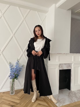 「ANDGEEBEE（アンジービー）のアイテム（ジャケット/アウター）」を使った、村瀬紗英さん（レディース・159cm）の夏コーディネート