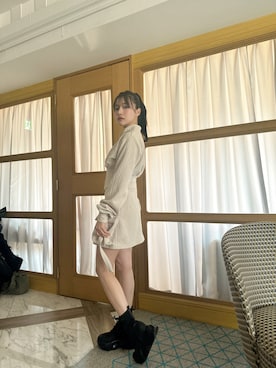 「ANDGEEBEE（アンジービー）のアイテム（その他トップス）」を使った、村瀬紗英さん（レディース・159cm）の夏コーディネート