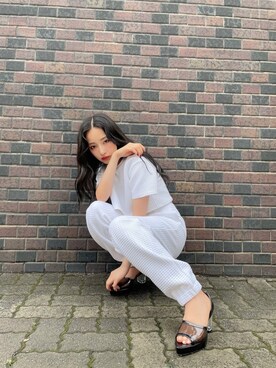 村瀬紗英さん(レディース・159cm)の夏コーディネート