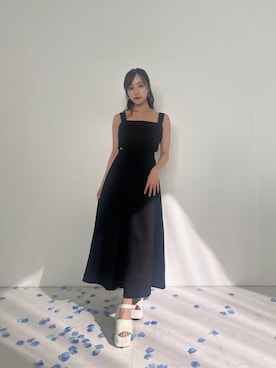 「ANDGEEBEE（アンジービー）のアイテム（ワンピース/ドレス）」を使った、村瀬紗英さん（レディース・159cm）の夏コーディネート
