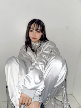 「ANDGEEBEE（アンジービー）のアイテム（ジャケット/アウター）」を使った、村瀬紗英さん（レディース・159cm）の春コーディネート