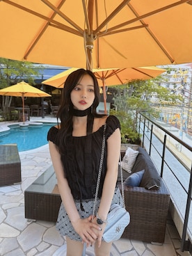 「ANDGEEBEE（アンジービー）のアイテム（パンツ）」を使った、村瀬紗英さん（レディース・159cm）の秋コーディネート