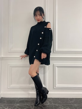 村瀬紗英さん（レディース・159cm）の冬コーディネート