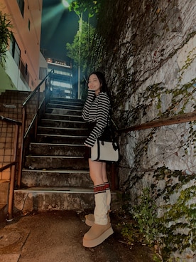 村瀬紗英さん（レディース・159cm）の冬コーディネート