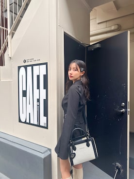 「ANDGEEBEE（アンジービー）のアイテム（ワンピース/ドレス）」を使った、村瀬紗英さん（レディース・159cm）の冬コーディネート