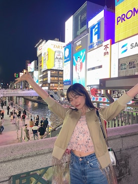 「SueUNDERCOVER（スーアンダーカバー）のアイテム」を使った、村瀬紗英さん（レディース・159cm）の夏コーディネート