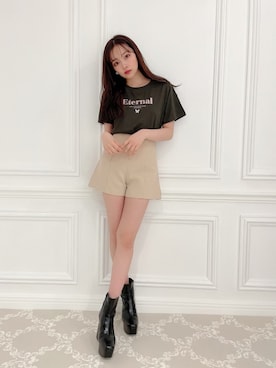 「ANDGEEBEE（アンジービー）のアイテム（ブーツ）」を使った、村瀬紗英さん（レディース・159cm）の夏コーディネート