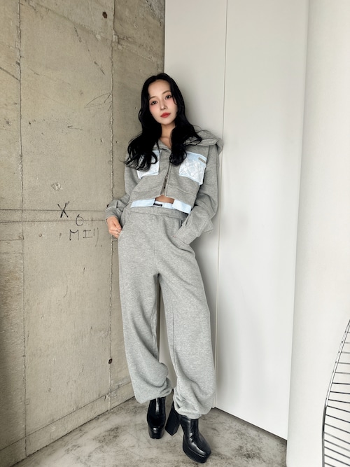 FICTION TOKYO フリルスウェットパンツ グレー フリルスウェットパンツ /Frill Sweat Pants | FICTION TOKYO