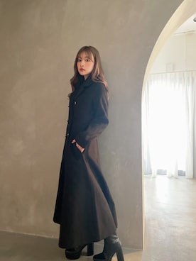 「ANDGEEBEE（アンジービー）のアイテム（シューズ）」を使った、村瀬紗英さん（レディース・159cm）の冬コーディネート
