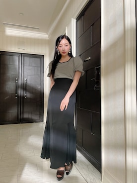「ANDGEEBEE（アンジービー）のアイテム（シューズ）」を使った、村瀬紗英さん（レディース・159cm）の春コーディネート