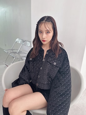 「ANDGEEBEE（アンジービー）のアイテム（ジャケット/アウター）」を使った、村瀬紗英さん（レディース・159cm）の秋コーディネート