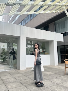「ANDGEEBEE（アンジービー）のアイテム（ワンピース/ドレス）」を使った、村瀬紗英さん（レディース・159cm）の秋コーディネート