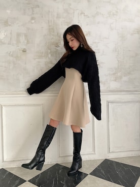 村瀬紗英さん（レディース・159cm）の冬コーディネート