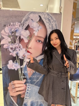 「アイテム（ワンピース）」を使った、村瀬紗英さん（レディース・159cm）の夏コーディネート