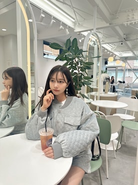 「ANDGEEBEE（アンジービー）のアイテム（ジャケット/アウター）」を使った、村瀬紗英さん（レディース・159cm）の冬コーディネート