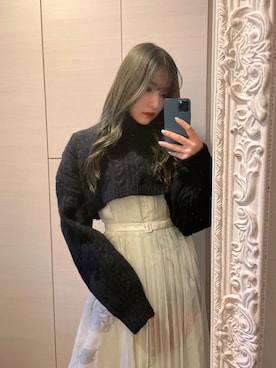 「Ameri（アメリ）のアイテム」を使った、村瀬紗英さん（レディース・159cm）の冬コーディネート