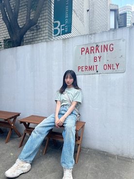 「ANDGEEBEE（アンジービー）のアイテム（Tシャツ/カットソー）」を使った、村瀬紗英さん（レディース・159cm）の秋コーディネート