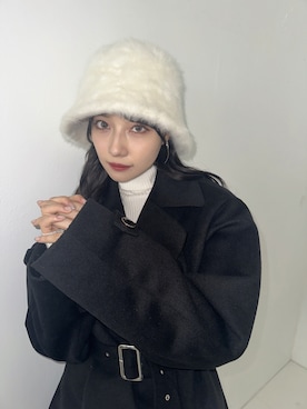「ANDGEEBEE（アンジービー）のアイテム（ダウンジャケット/コート）」を使った、村瀬紗英さん（レディース・159cm）の秋コーディネート