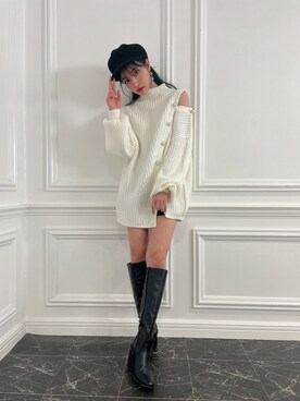 村瀬紗英さん（レディース・159cm）の冬コーディネート