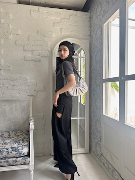 「ANDGEEBEE（アンジービー）のアイテム（その他トップス）」を使った、村瀬紗英さん（レディース・159cm）の夏コーディネート