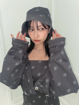 「Gジャン」｜「アイテム（その他アウター）」を使った、村瀬紗英さん（レディース・159cm）の夏コーディネート