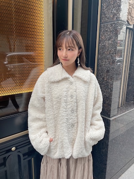 「ANDGEEBEE（アンジービー）のアイテム（ダウンジャケット/コート）」を使った、村瀬紗英さん（レディース・159cm）の冬コーディネート