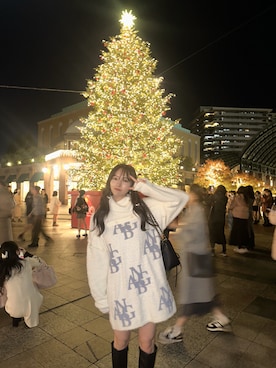 「ANDGEEBEE（アンジービー）のアイテム」を使った、村瀬紗英さん（レディース・159cm）の冬コーディネート