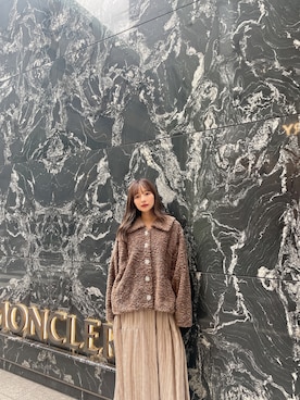 「ANDGEEBEE（アンジービー）のアイテム（ダウンジャケット/コート）」を使った、村瀬紗英さん（レディース・159cm）の冬コーディネート