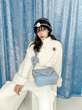「ANDGEEBEE（アンジービー）のアイテム（その他トップス）」を使った、村瀬紗英さん（レディース・159cm）の春コーディネート