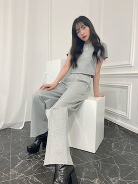 「ANDGEEBEE（アンジービー）のアイテム（シューズ）」を使った、村瀬紗英さん（レディース・159cm）の夏コーディネート