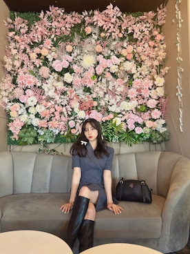 「ANDGEEBEE（アンジービー）のアイテム（ワンピース/ドレス）」を使った、村瀬紗英さん（レディース・159cm）の夏コーディネート