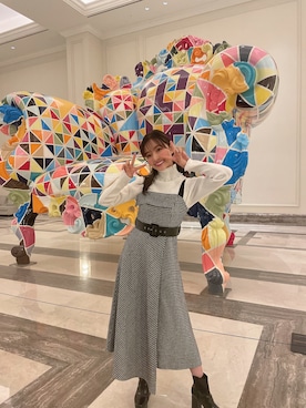 「ANDGEEBEE（アンジービー）のアイテム（シューズ）」を使った、村瀬紗英さん（レディース・159cm）の春コーディネート