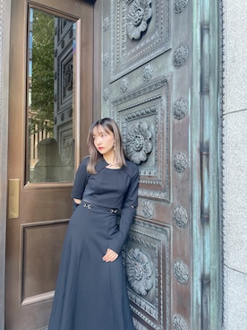 「ANDGEEBEE（アンジービー）のアイテム（その他トップス）」を使った、村瀬紗英さん（レディース・159cm）の春コーディネート