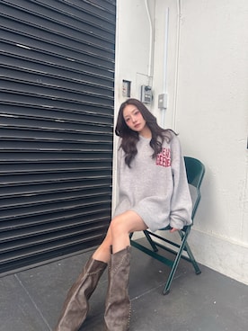 「ootd」｜村瀬紗英さん（レディース・159cm）の冬コーディネート