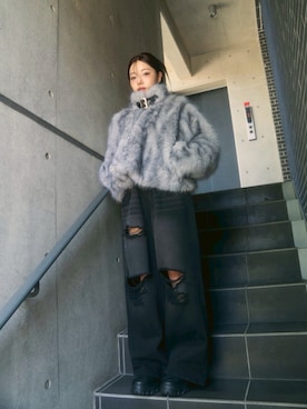 「アイテム（その他アウター）」を使った、村瀬紗英さん（レディース・159cm）の秋コーディネート