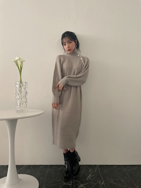 村瀬紗英さん（レディース・159cm）の冬コーディネート