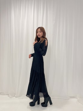 「ANDGEEBEE（アンジービー）のアイテム（シューズ）」を使った、村瀬紗英さん（レディース・159cm）の冬コーディネート